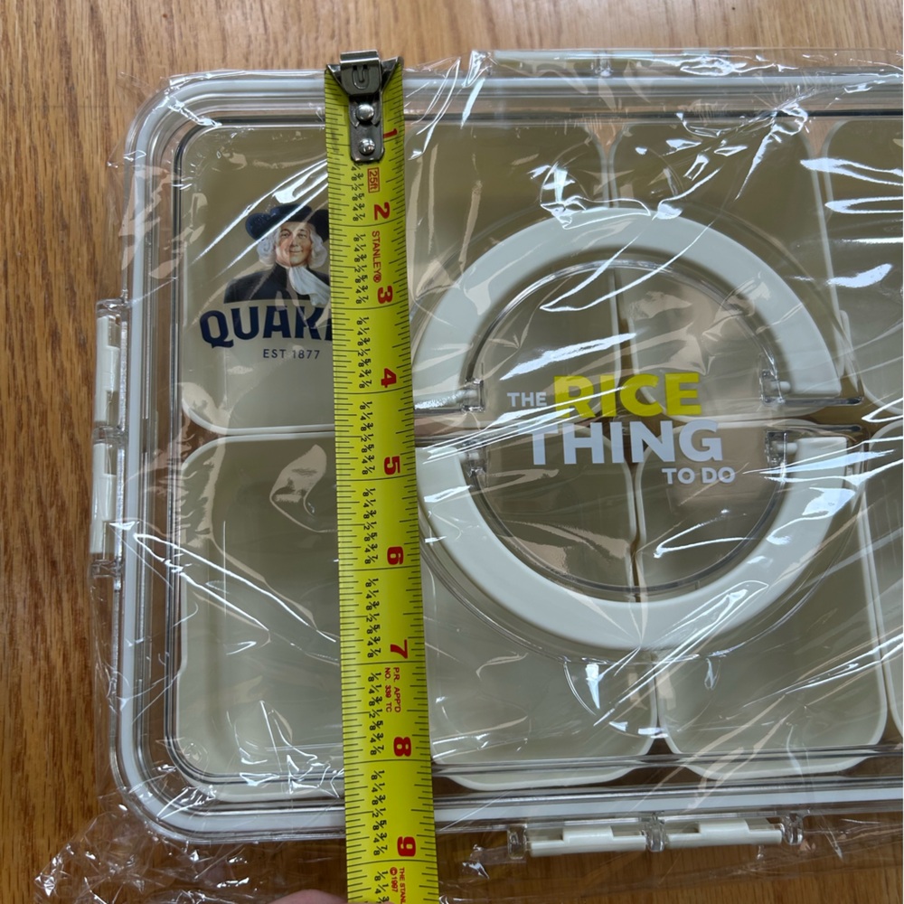 Snackle Box Container Divided Serving Tray Snack Box with Quaker Branding - NEW - Picture 6 of 7